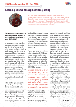 Learning science through serious gaming