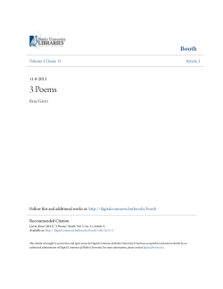 3 Poems - Digital Commons @ Butler University