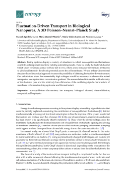 Fluctuation-Driven Transport in Biological Nanopores. A 3D Poisson