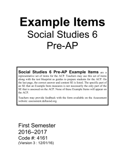 Social Studies 6 Pre-AP
