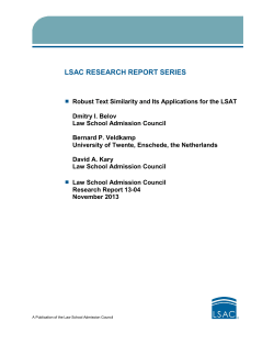 Robust Text Similarity and Its Applications for the LSAT