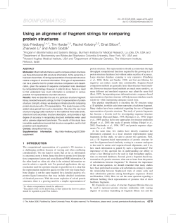 Using an alignment of fragment strings for comparing protein