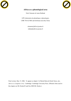Africa as a phonological area