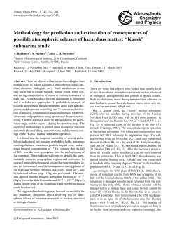 Methodology for prediction and estimation of consequences of