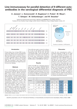 Line immunoassay for parallel detection of 9 different auto
