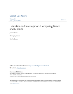 Education and Interrogation: Comparing Brown and Miranda