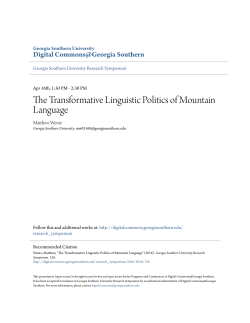 The Transformative Linguistic Politics of Mountain Language