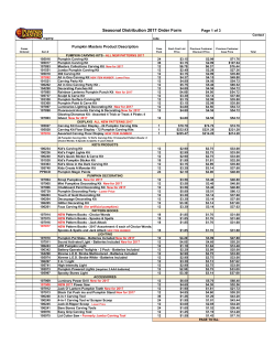 Seasonal Distribution 2017 Order Form