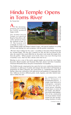 Hindu Temple Opens in Toms River A