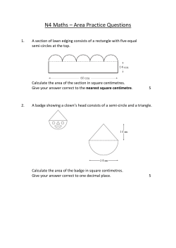 N4 Maths – Area Practice Questions