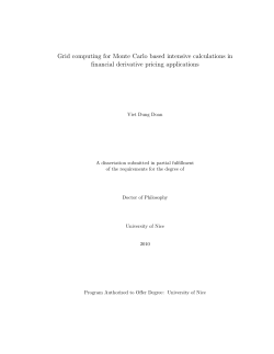 Grid computing for Monte Carlo based intensive calculations in