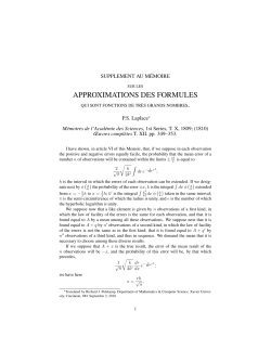 approximations des formules