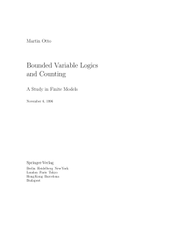 Bounded Variable Logics and Counting