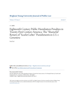 Eighteenth Century Public Humiliation Penalties in Twenty