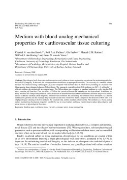 Medium with blood-analog mechanical properties for cardiovascular