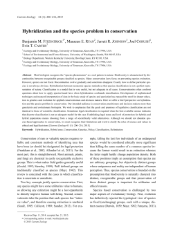 Hybridization and the species problem in conservation