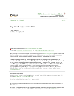 Dialogue between Meaning Systems in Intermedial - Purdue e-Pubs