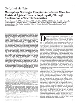 Macrophage Scavenger Receptor-A&ndash;Deficient Mice Are Resistant