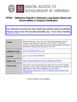PPAR? deficiency results in reduced lung elastic recoil and