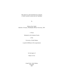 The noun class system of Ut-ma`in
