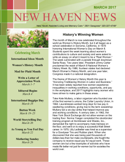 March 2017 - New Haven Assisted Living