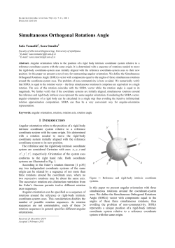 Simultaneous Orthogonal Rotations Angle