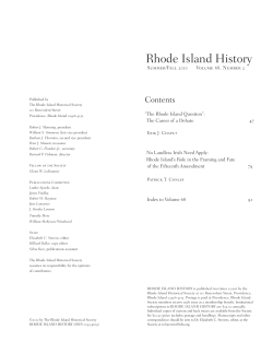 Rhode Island History - Rhode Island Historical Society