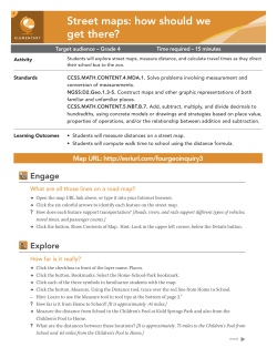 Street maps: how should we get there?
