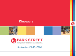 Dinosaurs - Montgomery Child Care Association