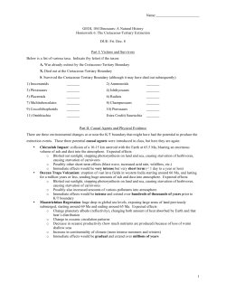Dinosaur Extinction Assignment