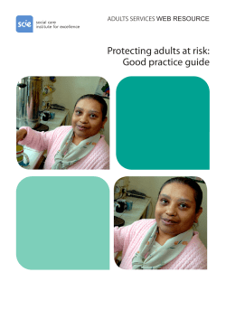 Protecting adults at risk: Good practice guide