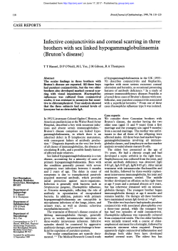 brothers with sex linked hypogammaglobulinaemia