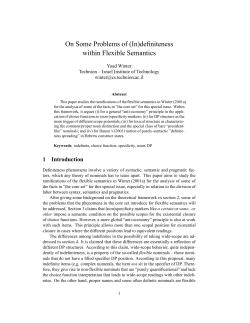 On Some Problems of (In)definiteness within