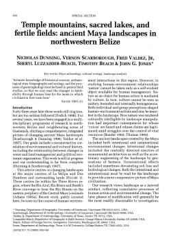 Temple mountains, sacred lakes, and fertile fields: ancient Maya
