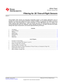 Filtering for 3D Time-of-Flight Sensors