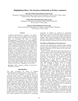 Highlighting Effect: The Function of Rebuttals in Written Argument