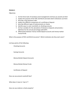 Module 5 Objectives 1. list the three tools of monetary asset