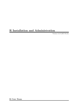 R Installation and Administration