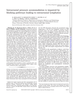 Intracranial pressure accommodation is impaired by blocking