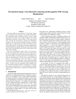 The Quotient Image - CS HUJI Home Page