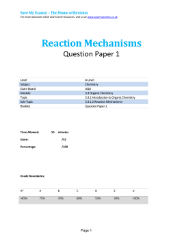 Reaction Mechanisms