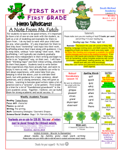 first r grade - South McKeel Academy