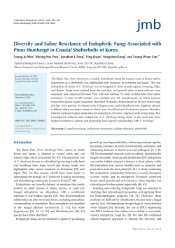 Diversity and Saline Resistance of Endophytic Fungi Associated