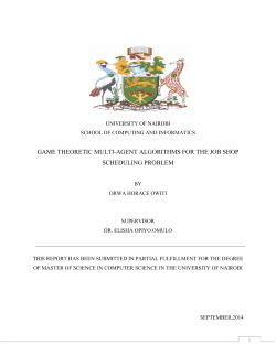 Game theoretic Multi-agent algorithms for the job shop scheduling