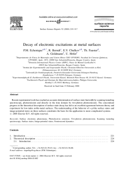 Decay of electronic excitations at metal surfaces