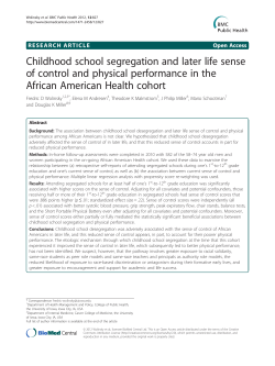 Childhood school segregation and later life sense of control and