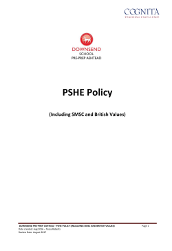 PSHE Policy - Downsend School