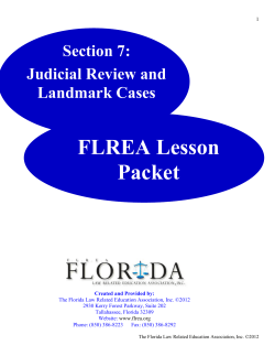 Judicial Review and Lanmark Cases