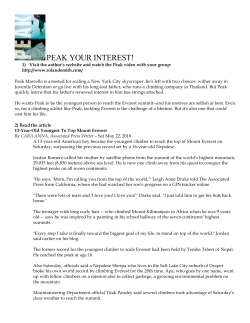 peak your interest! - Watertown Public Schools