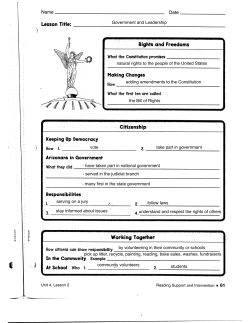 Government and Leadership the Bill of Rights adding amendments